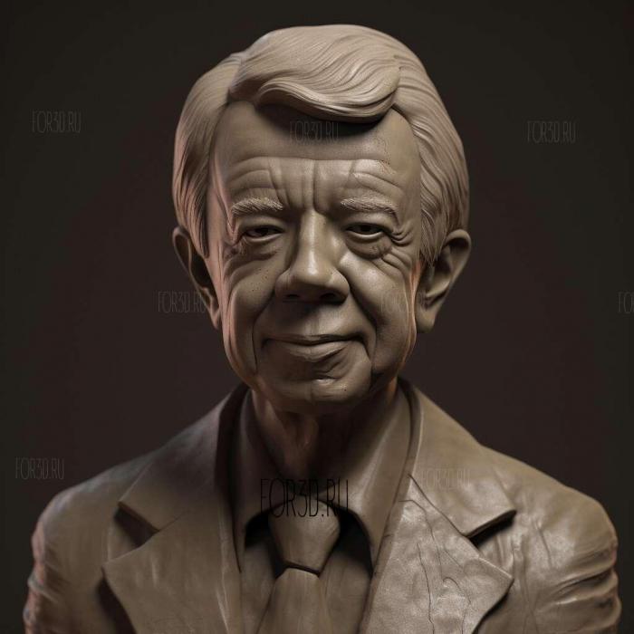 Jimmy Carter 4 stl model for CNC